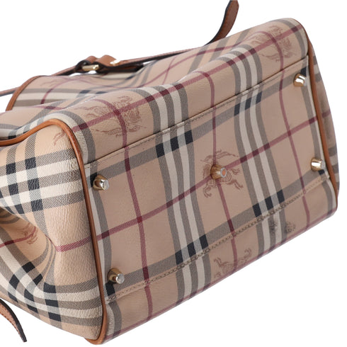 Burberry Small Canterbury Tote Haymarket Check Brown